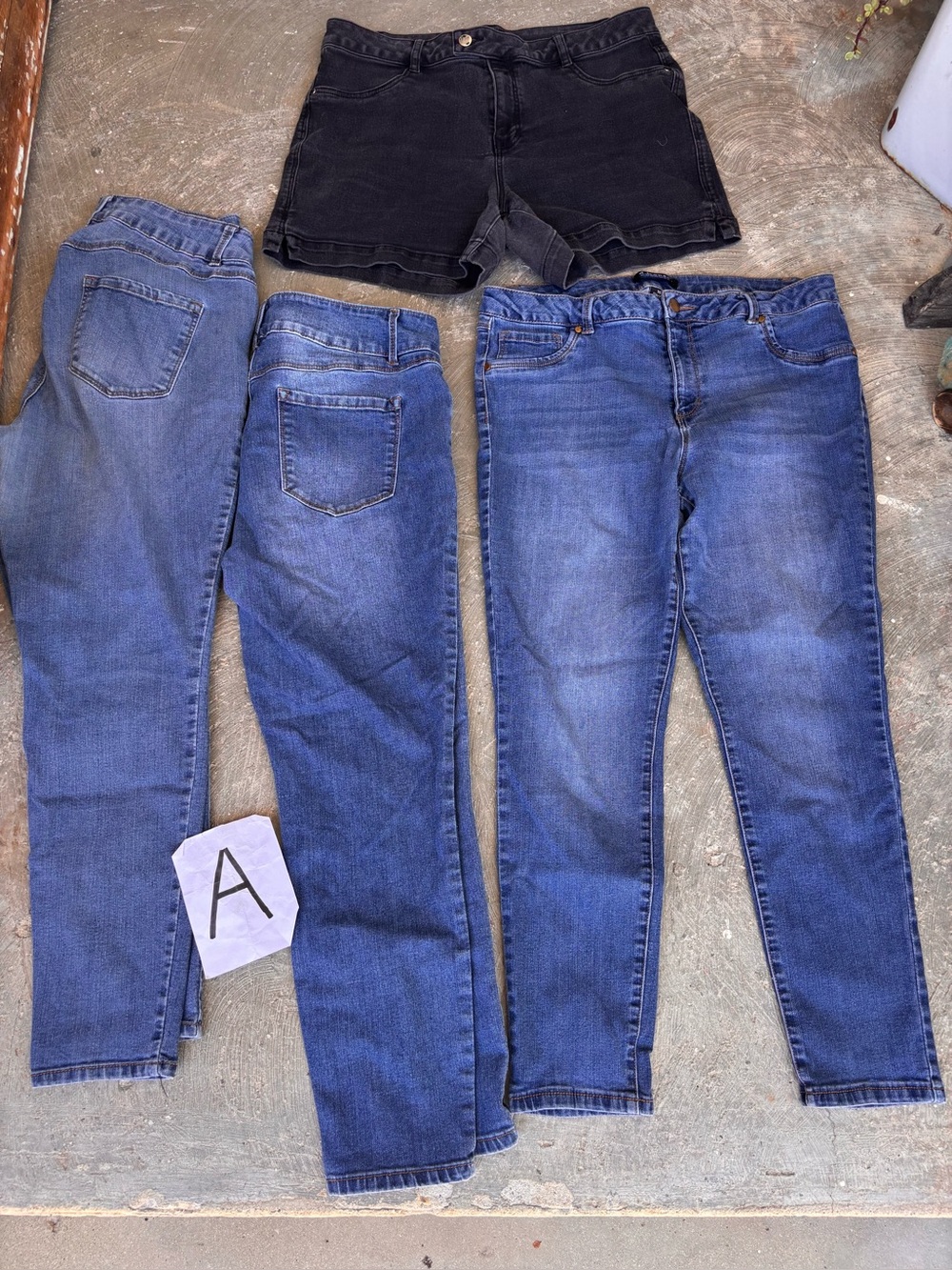 D.Jeans Skinny Jeans Womens 16 Blue Button Fly High Rise Stretch Lot Of 3 & 1